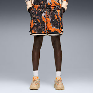 LAFRANCÉ Heem All-Over Print 6" Shorts Men, Orange Glo-AOP, extralarge